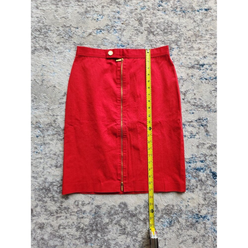 Ralph Lauren Women's Size 4 Red Pencil Skirt - Picture 2 of 5